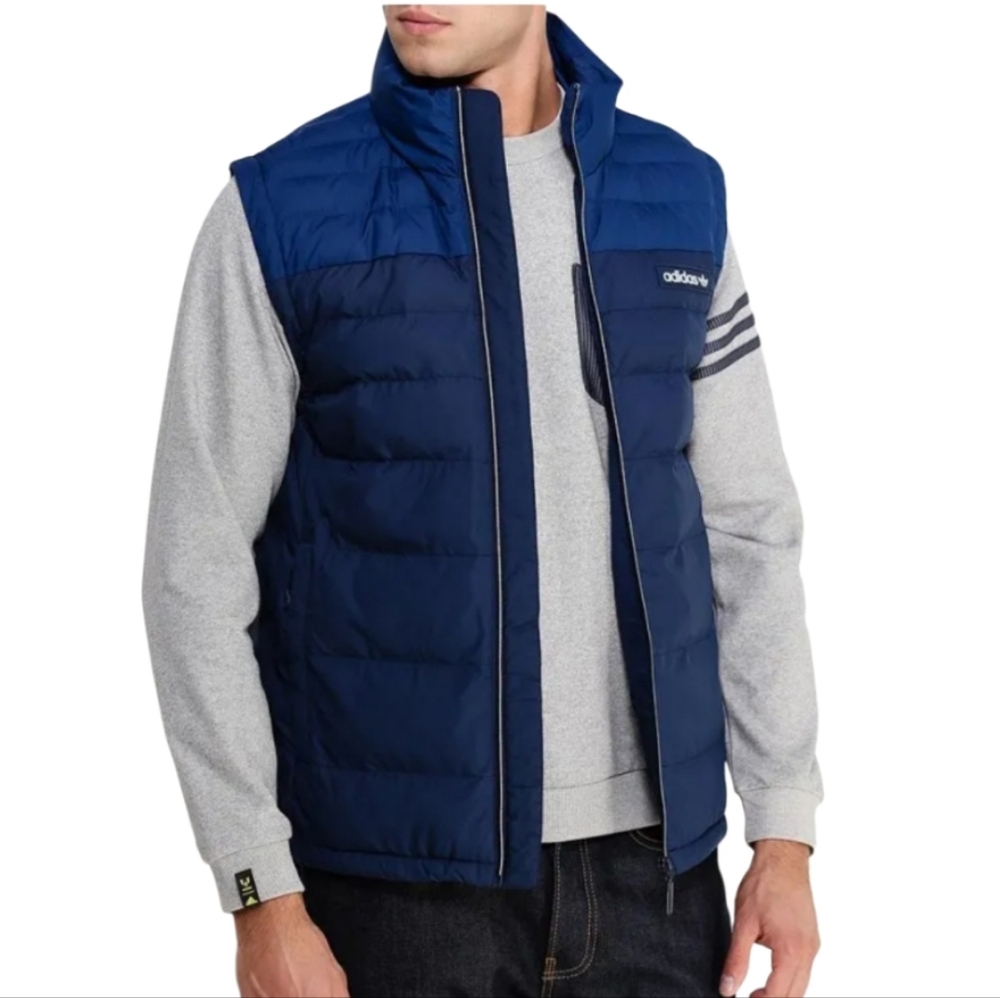 Adidas Men's Blue Puffer Vest